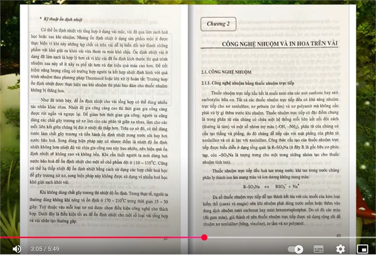 Đọc sách cùng bạn: `Giáo trình xử lý hoàn tất sản phẩm dệt may`