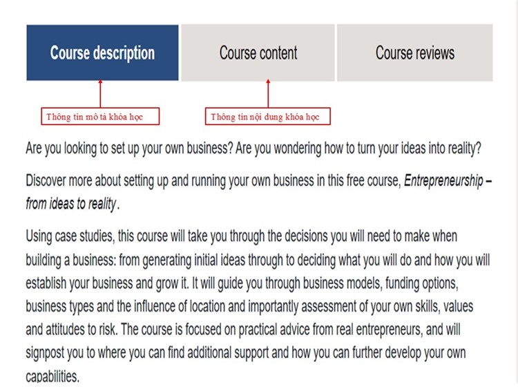 [OpenLearn ] Khóa học “Entrepreneurship – from ideas to reality = Khởi nghiệp – từ ý tưởng đến hiện thực”