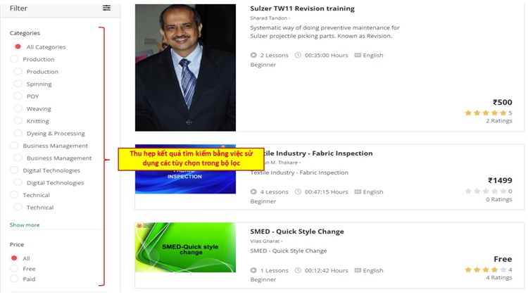 [Textile Courses Online] nền tảng giáo dục trực tuyến đầu tiên và lớn nhất hiện nay chuyên về lĩnh vực dệt may