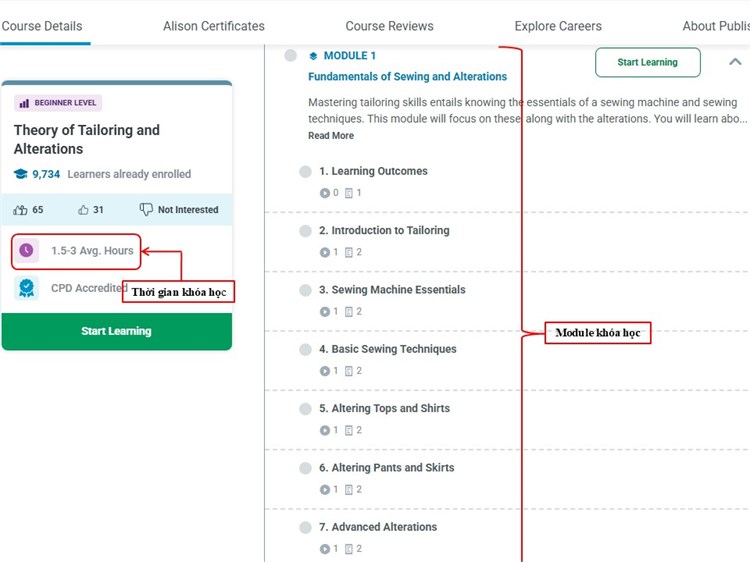 [Alison] Khóa học `Theory of Tailoring and Alterations - Lý thuyết cắt may và chỉnh sửa trang phục`