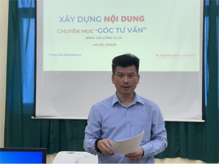 Thư viện Đại học Công nghiệp Hà Nội: Tập huấn “Xây dựng nội dung chuyên mục ‘Góc tư vấn’ bằng các công cụ AI”
