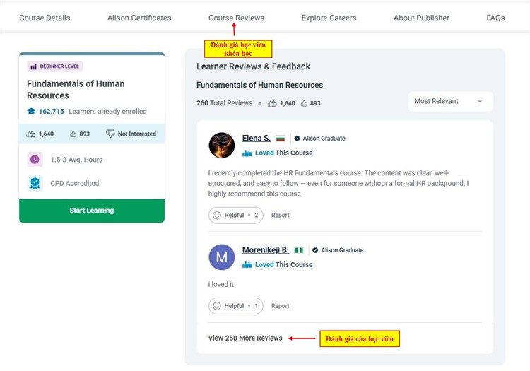 [Alison] Giới thiệu về khóa học miễn phí “Fundamentals of Human Resources - Những kiến ​​thức cơ bản về quản lý nhân sự`