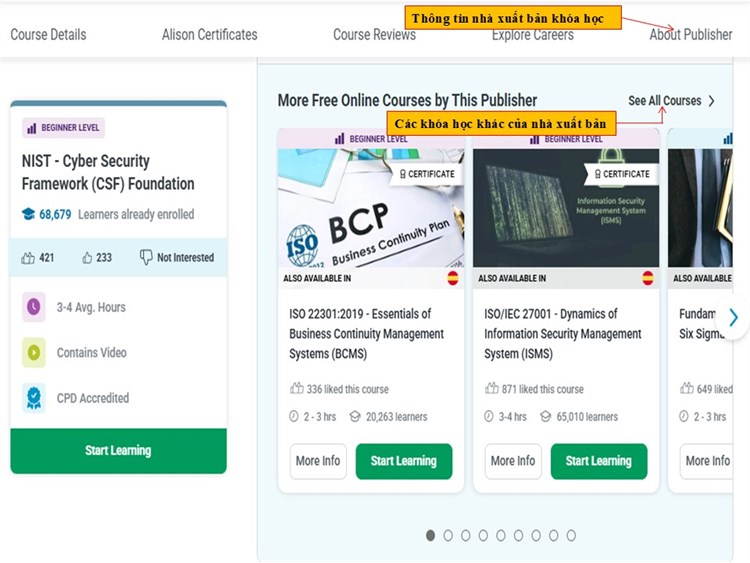 [Alison] Giới thiệu khóa học : “NIST - Cyber Security Framework (CSF) Foundation - NIST - Khung An ninh mạng (CSF) cơ bản”