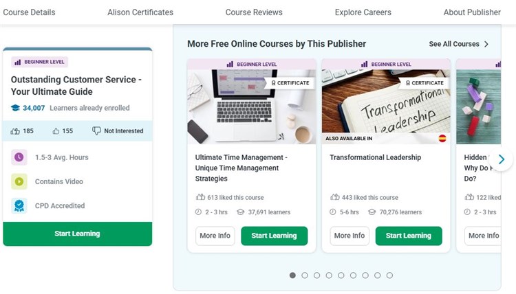 [Alison] Khóa học “Outstanding Customer Service - Your Ultimate Guide - Dịch vụ khách hàng xuất sắc - Hướng dẫn tối ưu dành cho bạn” hoàn toàn miễn phí.