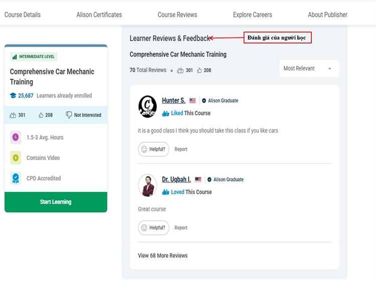 [Alison] Giới thiệu khóa học: “Comprehensive Car Mechanic Training – Đào tạo toàn diện kỹ thuật sửa chữa ô tô”