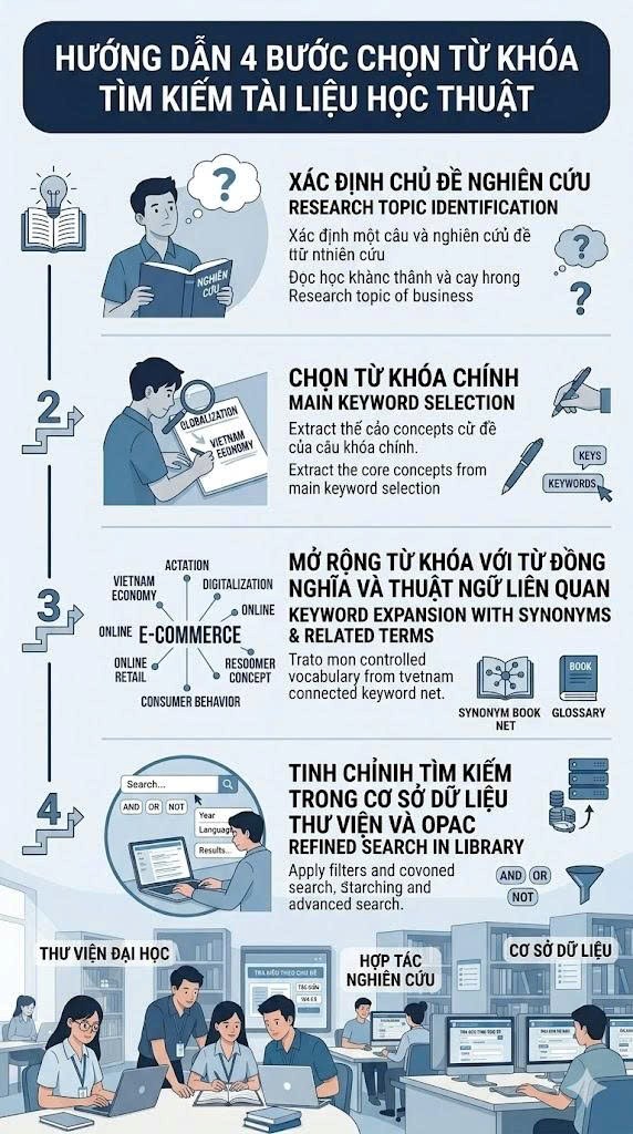 [GÓC TƯ VẤN] Lựa chọn từ khóa phù hợp khi tra cứu tài liệu học thuật