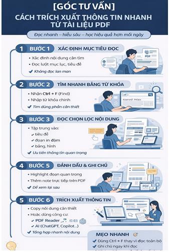 [GÓC TƯ VẤN]: Cách trích xuất thông tin nhanh từ tài liệu PDF