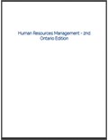 Human Resources Management - 2nd Ontario Edition