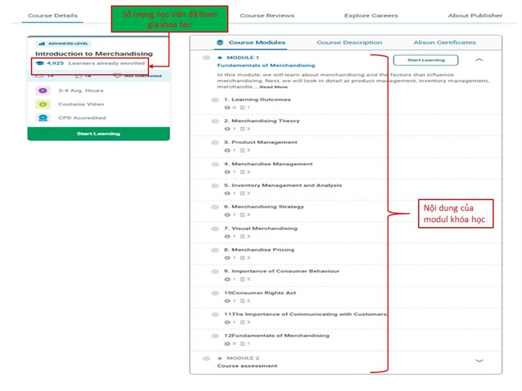 [Alison] Khóa học `Introduction to Merchandising- Giới thiệu về Kinh doanh hàng hóa `