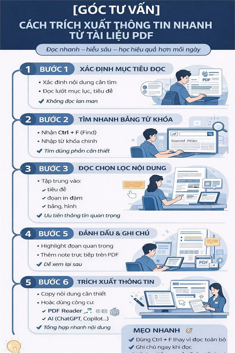 [GÓC TƯ VẤN]: Cách trích xuất thông tin nhanh từ tài liệu PDF