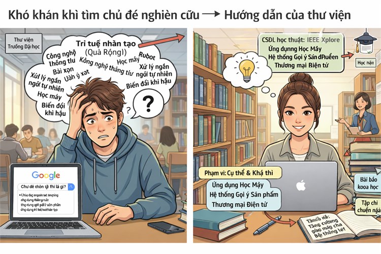 [Góc tư vấn ] Sinh viên thường gặp khó khăn gì khi tìm chủ đề nghiên cứu?