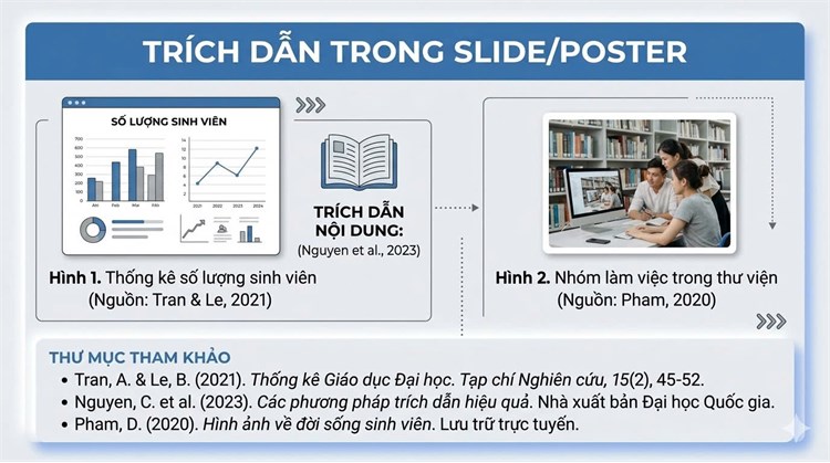 [GÓC TƯ VẤN]: CÁCH TRÍCH DẪN NGUỒN TRONG POSTER VÀ SLIDE HỌC THUẬT