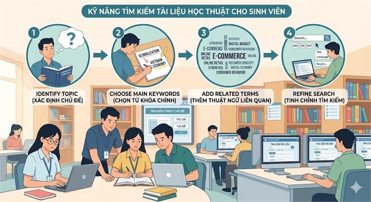 [GÓC TƯ VẤN] Lựa chọn từ khóa phù hợp khi tra cứu tài liệu học thuật
