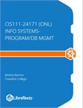 CIS111-24171 (ONL) Info Systems-Program/DB Mgmt