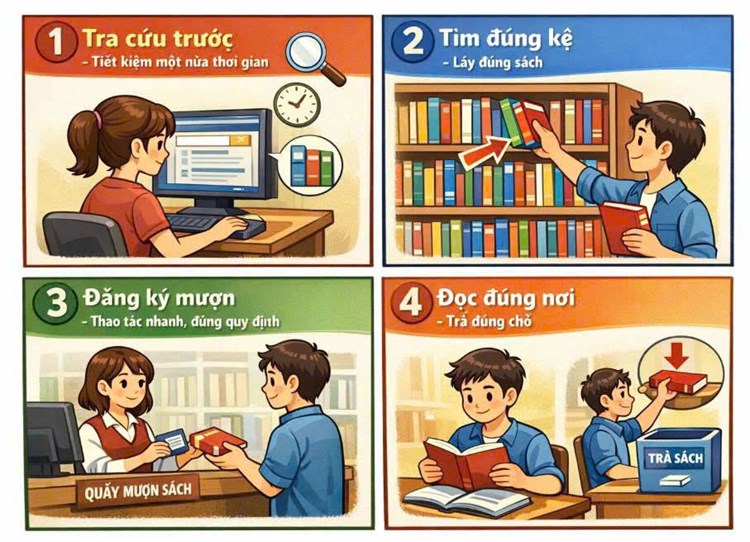 [Góc tư vấn] Một phút hiểu đúng quy trình mượn sách tại chỗ – Bạn đã thử chưa?