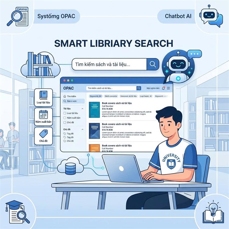 [GÓC TƯ VẤN] Tra cứu thông minh trong thư viện số: Bắt đầu từ OPAC và Chatbot