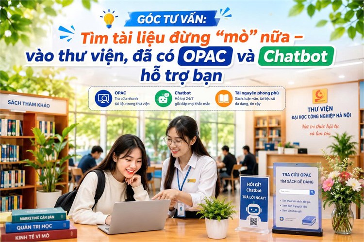 Góc tư vấn: Tìm tài liệu đừng “mò” nữa – vào thư viện, đã có OPAC và Chatbot hỗ trợ bạn