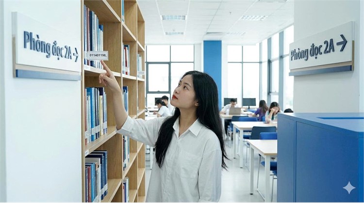 [Góc tư vấn] Một phút tìm và lấy sách nhanh trên giá sách tại phòng đọc