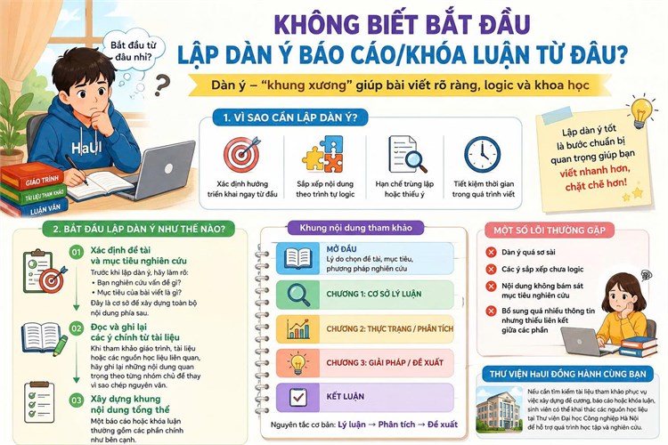 [GÓC TƯ VẤN] KHÔNG BIẾT BẮT ĐẦU LẬP DÀN Ý BÁO CÁO/KHÓA LUẬN TỪ ĐÂU?