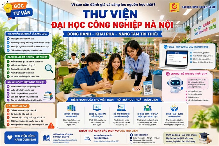 “Góc tư vấn” KỸ NĂNG ĐÁNH GIÁ VÀ SÀNG LỌC NGUỒN HỌC THUẬT