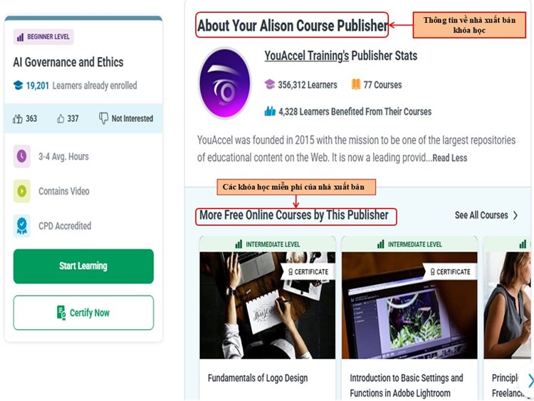 [ Alison] Khóa học miễn phí `AI GOVERNANCE AND ETHICS – QUẢN TRỊ VÀ ĐẠO ĐỨC AI`