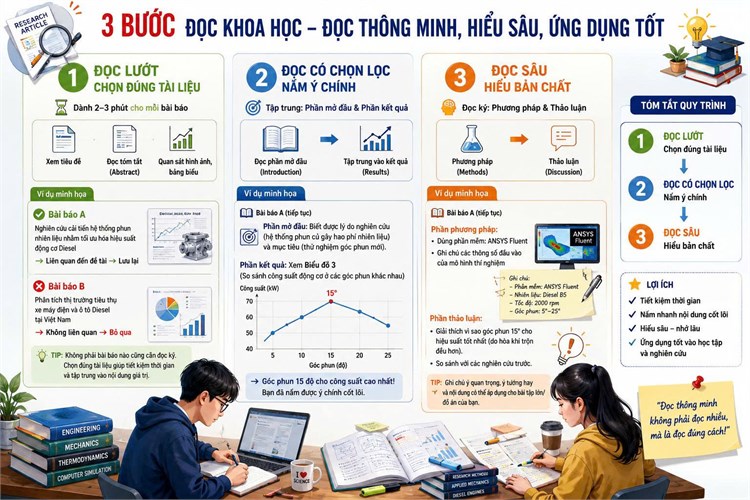 [GÓC TƯ VẤN] KỸ NĂNG ĐỌC VÀ KHAI THÁC BÀI BÁO KHOA HỌC HIỆU QUẢ DÀNH CHO SINH VIÊN