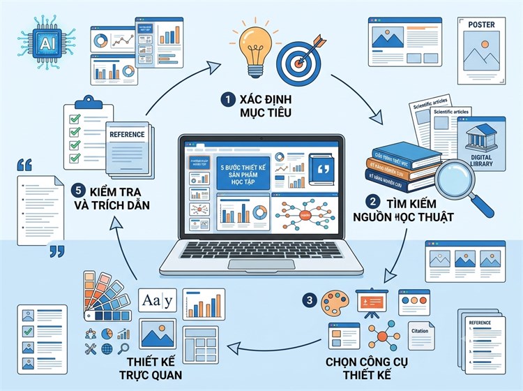 [GÓC TƯ VẤN]: 5 BƯỚC THIẾT KẾ SẢN PHẨM HỌC TẬP TRỰC QUAN VÀ ĐÚNG CHUẨN HỌC THUẬT