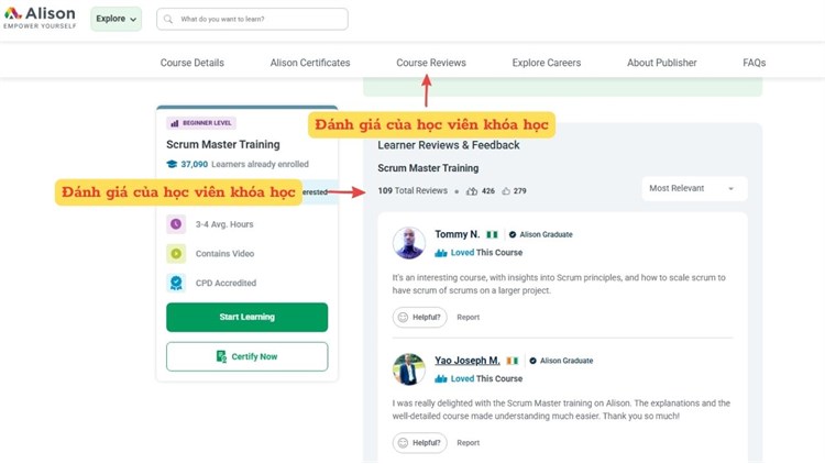 [Alison] Khóa học mở “Scrum Master Training” - Khóa học trực tuyến miễn phí này trình bày rõ vai trò và trách nhiệm của một Scrum Master trong việc điều phối một dự án thành công.