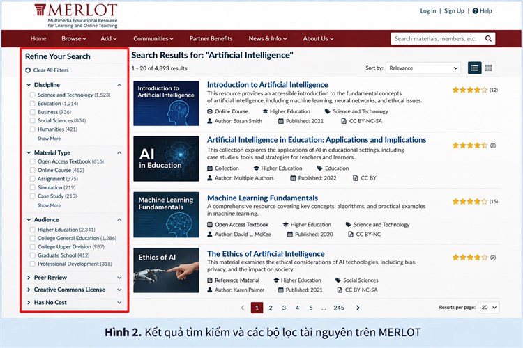 MERLOT – KHO TÀI NGUYÊN GIÁO DỤC MỞ PHỤC VỤ HỌC TẬP VÀ GIẢNG DẠY