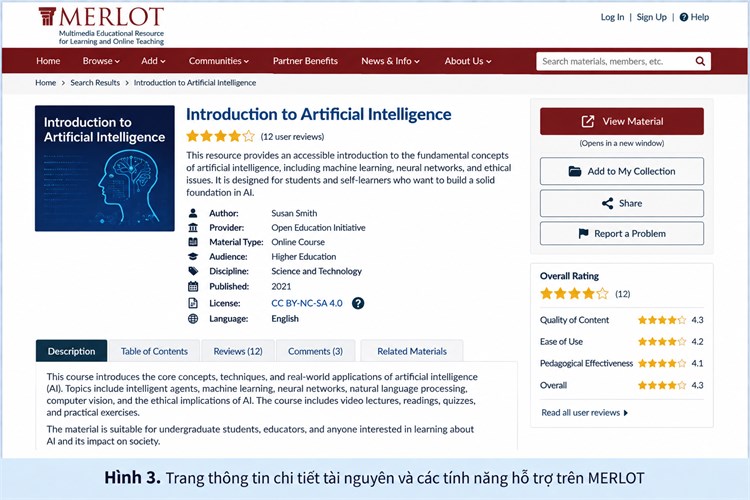 MERLOT – KHO TÀI NGUYÊN GIÁO DỤC MỞ PHỤC VỤ HỌC TẬP VÀ GIẢNG DẠY