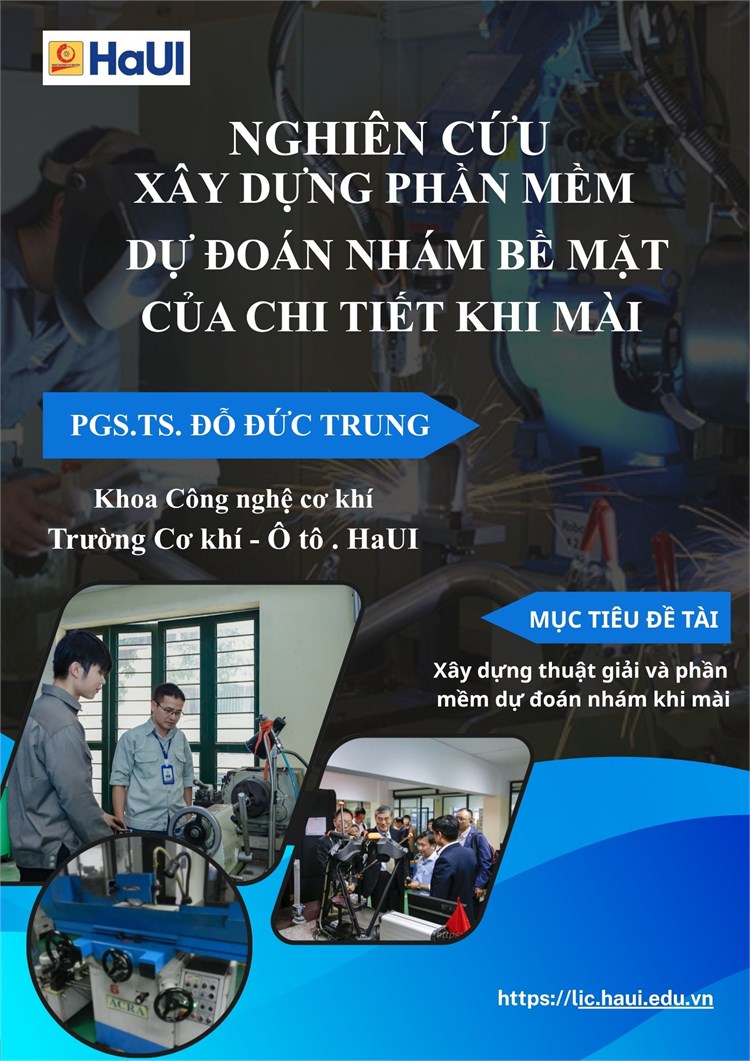 Nghiên cứu xây dựng phần mềm dự đoán nhám bề mặt của chi tiết khi mài