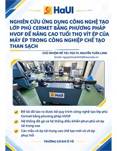 Nghiên cứu ứng dụng công nghệ tạo lớp phủ Cermet bằng phương pháp HVOF để nâng cao tuổi thọ vít ép của máy ép trong công nghiệp chế tạo than sạch