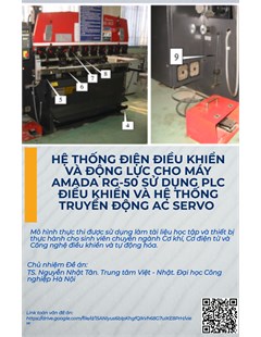 Nâng cấp hệ thống điều khiển và động lực cho máy uốn Amada RG – 50 sử dụng bộ điều khiển PLC và hệ thống truyền động Ac Servo tại Trung tâm Việt Nhật - Đại học Công nghiệp Hà Nội