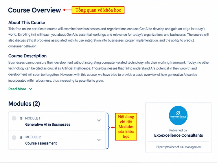 [Alison] Khóa học miễn phí “Leveraging ChatGPT and Gen AI for Business Development Success = Tận dụng ChatGPT và Gen AI để đạt được thành công trong phát triển kinh doanh