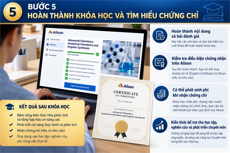 [Alison] Giới thiệu khóa học: Advanced Chemistry - Analytical Chemistry and Organic Synthesis = Hóa học nâng cao - Hóa học phân tích và tổng hợp hữu cơ