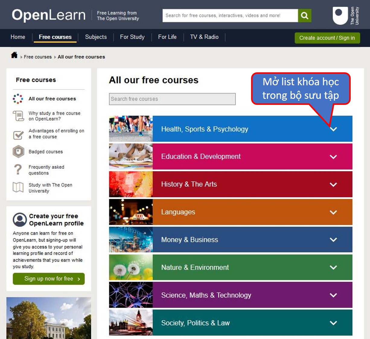 OpenLearn – Một nền tảng học tập miễn phí
