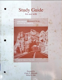 Study guide for use with fundamental managerial accounting concept