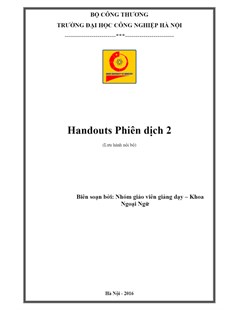 Handouts Phiên dịch 2
