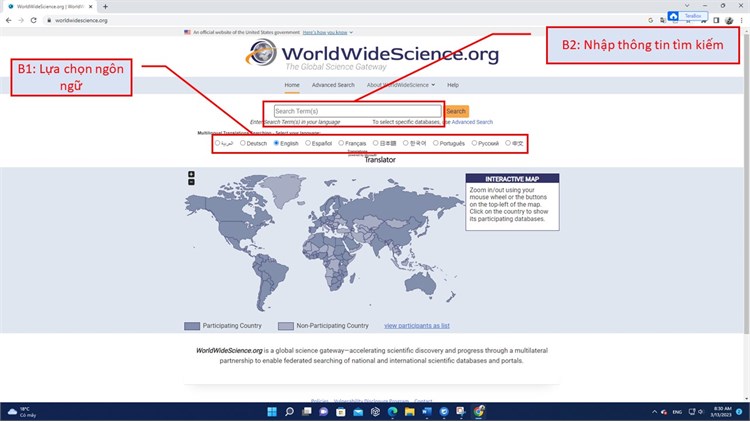 Giới thiệu về cổng thông tin khoa học toàn cầu WorldWideScience