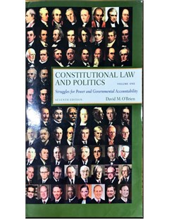 Constitutional law and politics, Vol.1: Struggles for power and governmental accountability