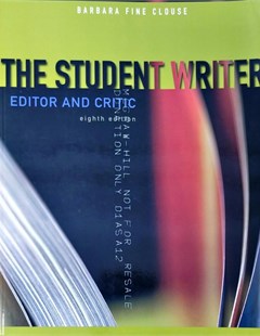The student writer: Editor and critic
