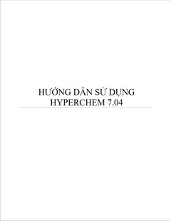 Hướng dẫn sử dụng HyperChem 7.04