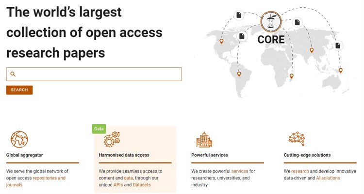 CORE: CSDL cung cấp quyền truy cập vào bộ sưu tập tài liệu nghiên cứu truy cập mở lớn nhất thế giới