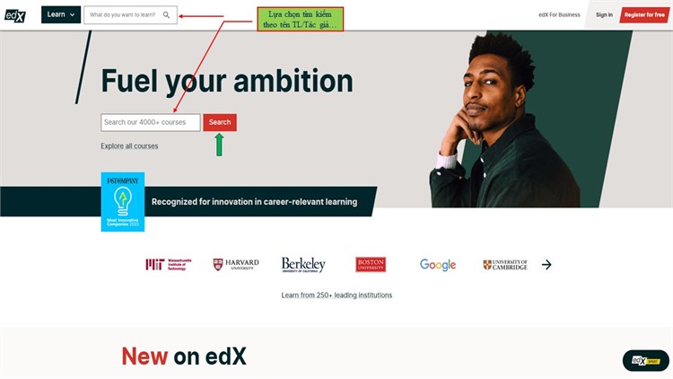 Hàng nghìn khóa học trực tuyến miễn phí được cung cấp bởi các trường đại học hàng đầu thế giới của edX
