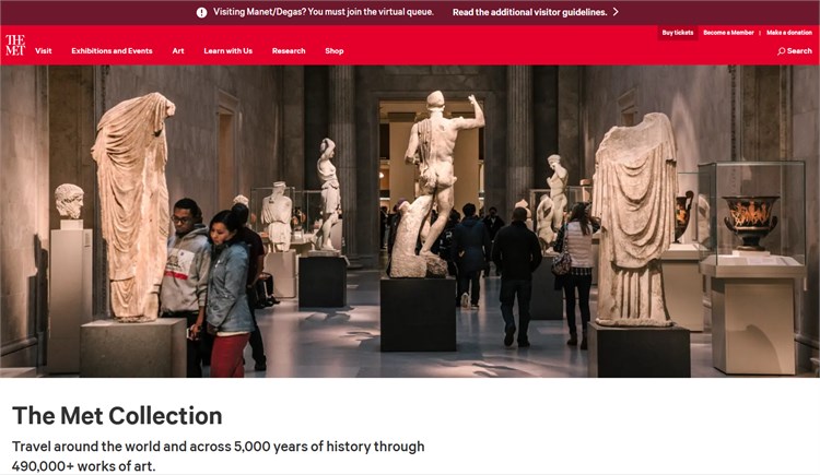 Du lịch vòng quanh thế giới thông qua 490.000 tác phẩm nghệ thuật từ Bảo tàng nghệ thuật Metropolitan.
