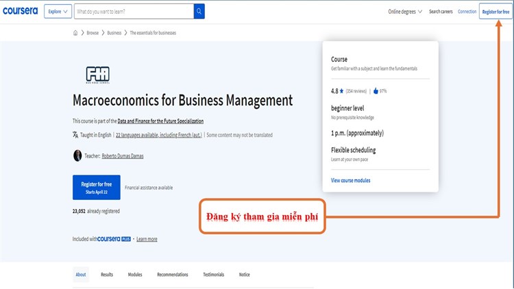 [Coursera] Khóa học “ Kinh tế vĩ mô cho quản lý kinh doanh - Chuyên ngành Chiến lược tiếp thị” của Học viện hành chính Fundação