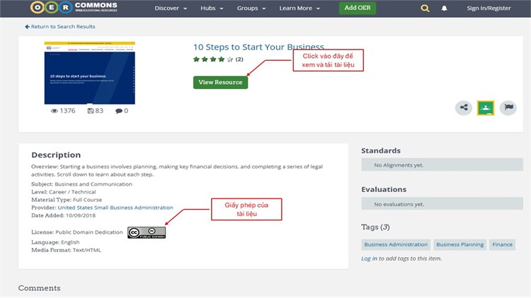 Giới thiệu về OER Commons