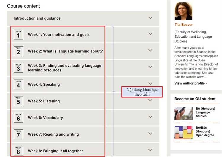 Khóa học “How to learn a language ` trên hệ thống OpenLearn
