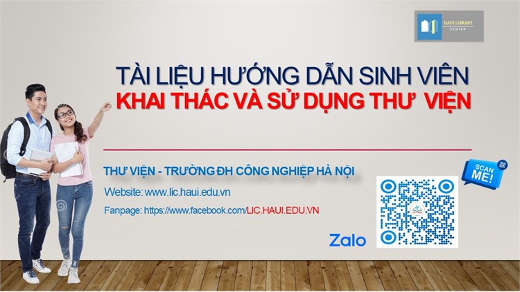 Tài liệu Hướng dẫn khai thác và sử dụng tài nguyên thông tin Thư viện Đại học Công nghiệp Hà Nội năm 2024