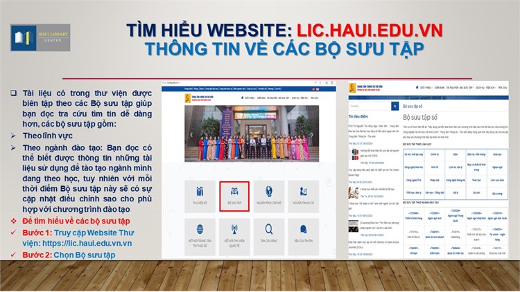 Tài liệu Hướng dẫn khai thác và sử dụng tài nguyên thông tin Thư viện Đại học Công nghiệp Hà Nội năm 2024